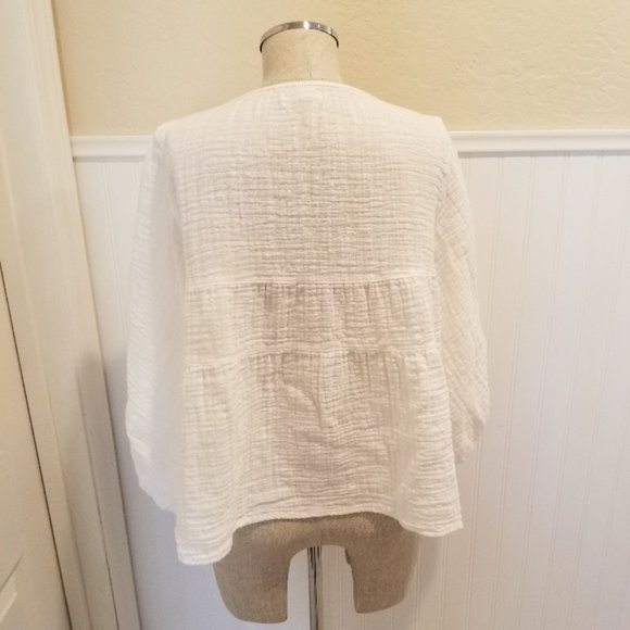 Max Studio White Blouse Size Small - Picture 3 of 7